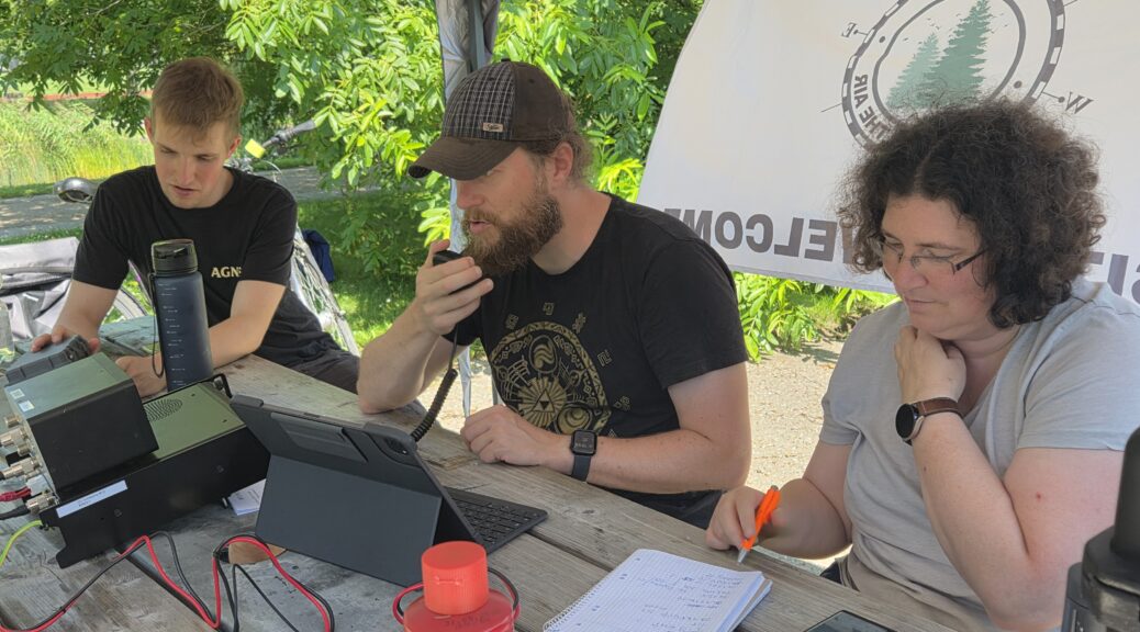 Drei schleswiger Funkamateure beim POTA-Funken
