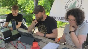 Drei schleswiger Funkamateure beim POTA-Funken