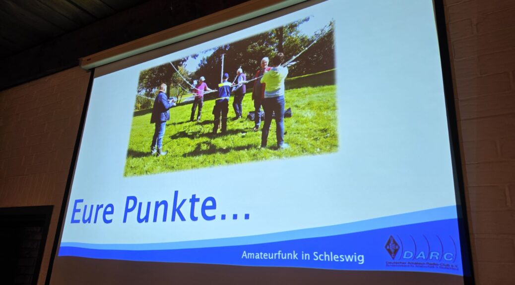 Beamerbild mit Schlussfolie der schleswiger Punkte "Eure Punkte"