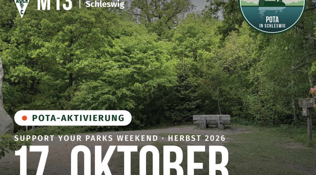 Terminankündigung 17. Oktober POTRA-Wochenende. Support Ypou Parks Weekend. Bild vom Gipfel des Heidberg mit Parkbank.